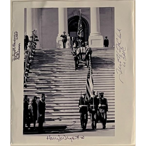 JFk Assassination Casket Team Member Richard Gaudreau Signed Photo.