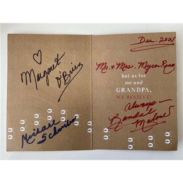 Margaret O'Brien signed holiday card