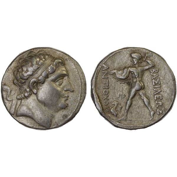 BACTRIA: Diodotos I Soter, ca. 255-235 BC, AR tetradrachm (16.48g), Choice VF