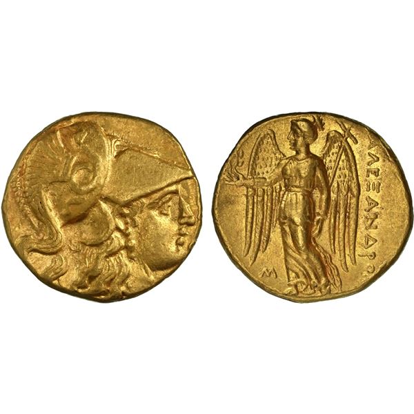 MACEDONIAN KINGDOM: Alexander III 'the Great', 336-323 BC, AV stater, Sidon, year 12 (322/1 BC), NGC