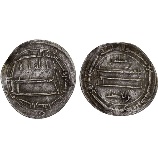ABBASID: al-Rashid, 786-809, AR dirham (2.32g), Arran, AH192, strong VF