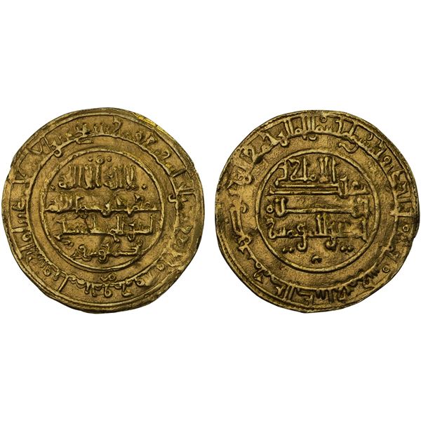 ALMORAVID: 'Ali, 1106-1142, AV dinar (4.02g), Sijilmasa, AH501, excellent VF