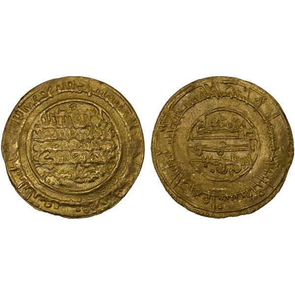 ALMORAVID: 'Ali, 1106-1142, AV dinar (4.17g), al-Mariya (Almería in Spain), AH537, VF-XF