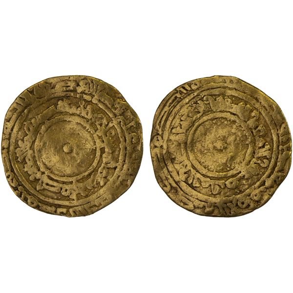 FATIMID: al-Mu'izz, 953-975, AV 1/4 dinar (0.99g), Siqilliya, blundered date, AG