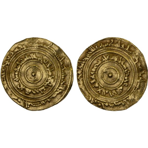 FATIMID: al-'Aziz, 975-996, AV dinar (3.73g), Filastin, AH375, VF