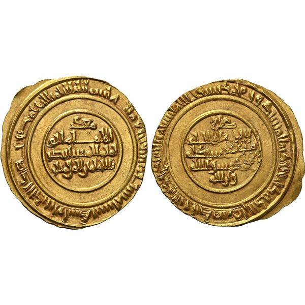 FATIMID: al-Mustansir, 1036-1094, AV dinar (4.24g), Filastin, AH436, NGC MS63