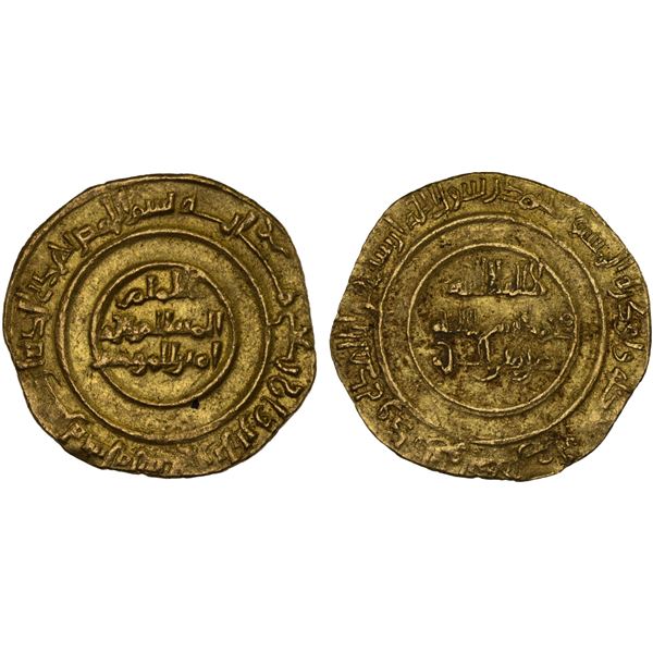 FATIMID: al-Mustansir, 1036-1094, AV dinar (4.12g), Sabra (Sfax in Tunisia), AH439, XF
