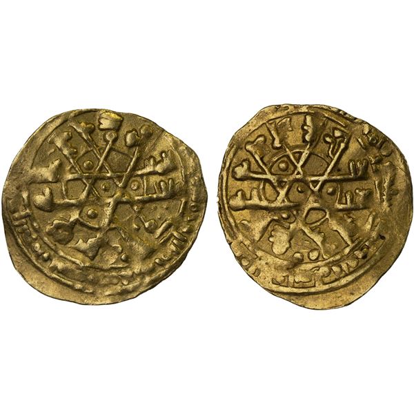 FATIMID: al-Mustansir, 1036-1094, AV stellate 1/4 dinar (0.98g), Siqilliya (Sicily), AH(4)55, VF