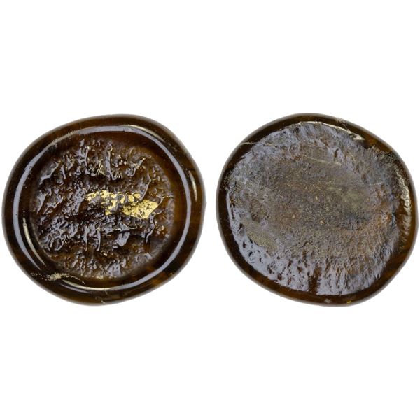 FATIMID: al-Mustansir, 1036-1094, glass weight (jeton) (2.94g), VF-XF