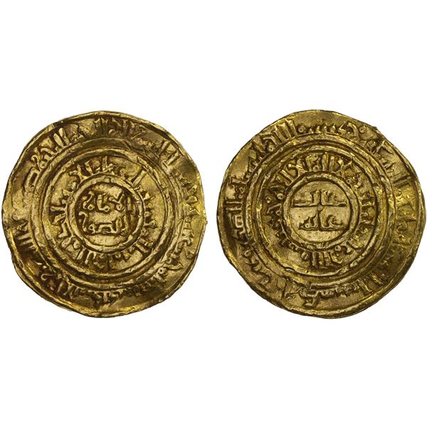 FATIMID: al-Âmir al-Mansur, 1101-1130, AV dinar (4.30g), al-Iskandariya, AH515, F-VF