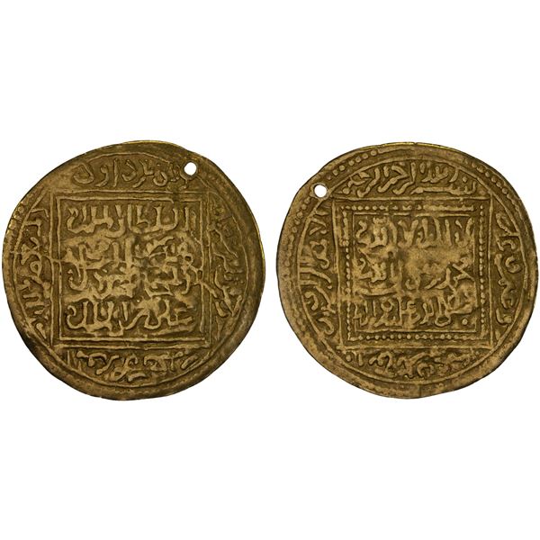 RASULID: al-Mujahid 'Ali, 1322-1363, AV dinar (4.46g), 'Adan, AH735, VF