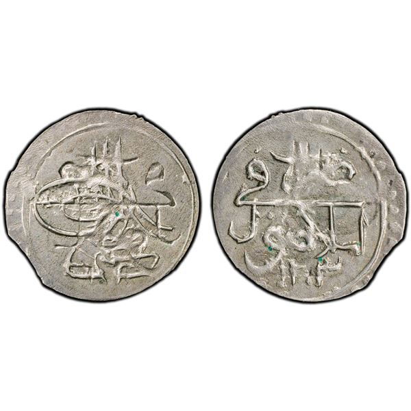 TURKEY: Selim III, 1789-1807, AR akçe (0.09g), Islambul, AH1203 year 1, PCGS AU58