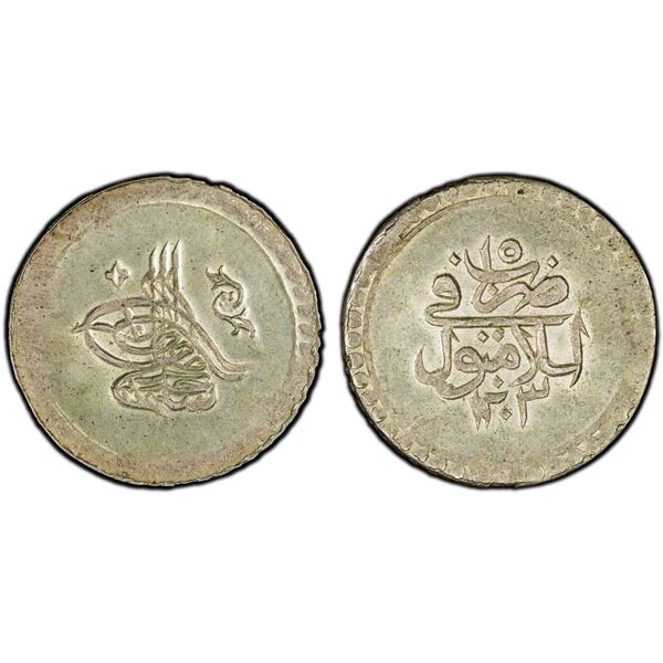 TURKEY: Selim III, 1789-1807, AR kurush, Islambul, AH1203 year 5, PCGS MS62