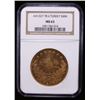 Image 2 : TURKEY: Mehmet V, 1909-1918, AV 500 kurush, AH1327 year 6, NGC MS63