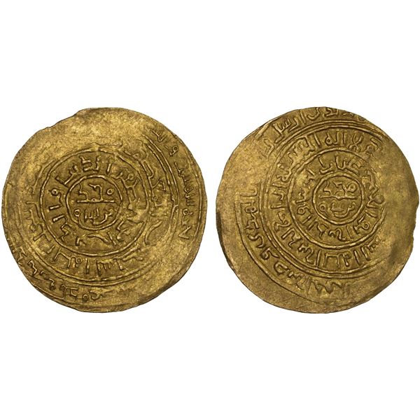 GHORID: Mu'izz al-Din Muhammad, 1171-1206, AV dinar (3.94g), Ghazna, AH(5)96, XF