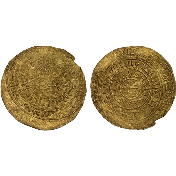 GHORID: Mu'izz al-Din Muhammad, 1171-1206, AV dinar (3.05g), Ghazna, DM, XF-AU