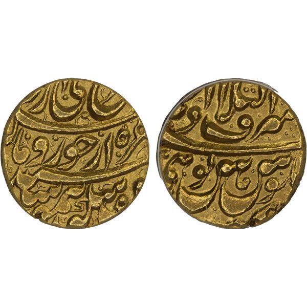 DURRANI: Taimur Shah, 1772-1793, AV mohur, Ahmadshahi (= Qandahar), DM, ANACS AU50