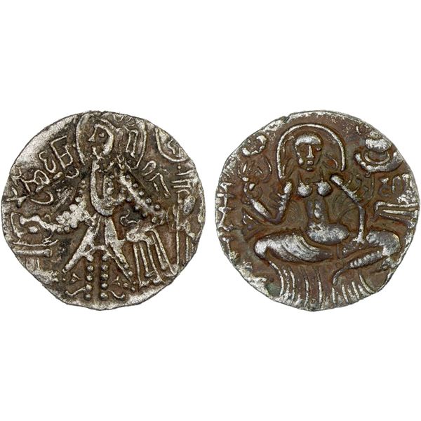 KIDARITE: Sri Tujina I, ca. 7th century AD, debased AV dinar (7.33g), XF