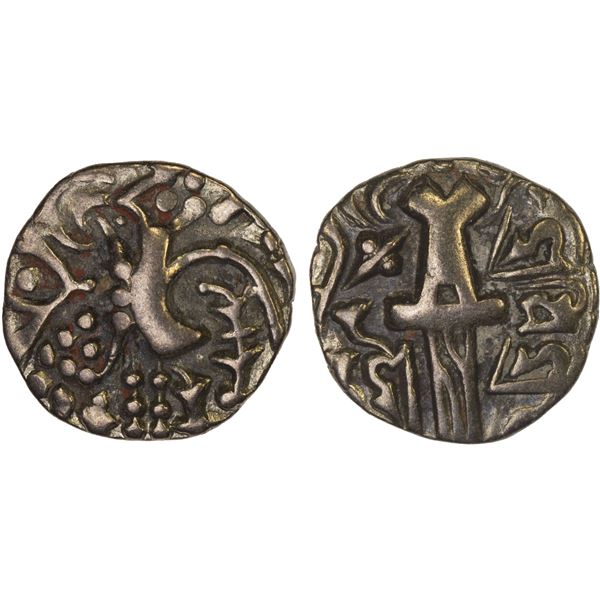 KIDARITE: Vigrahatunga, 7th/8th century, debased AV dinar (7.65g), VF-XF