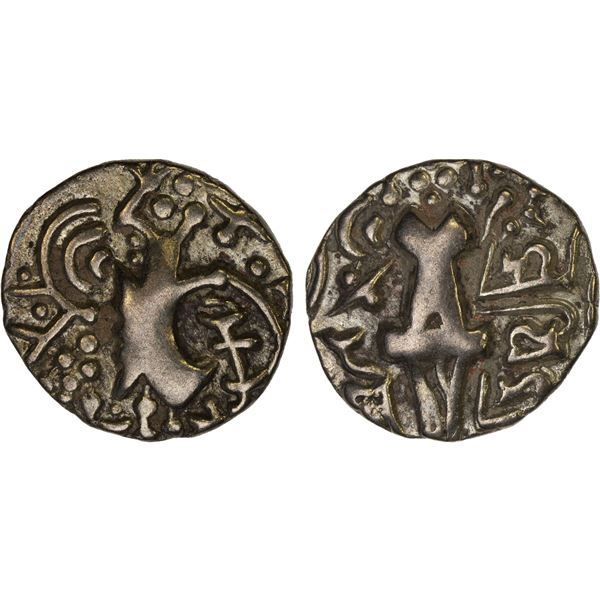 KIDARITE: Vigrahatunga, 7th/8th century, debased AV dinar (7.65g), VF-XF