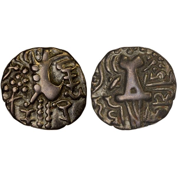 KIDARITE: Vigrahatunga, 7th/8th century, debased AV dinar (7.44g), bold VF