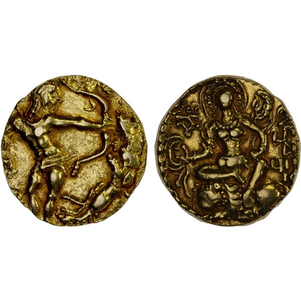 GUPTA: Chandragupta I, 319-343, AV dinar (stater) (7.86g), XF