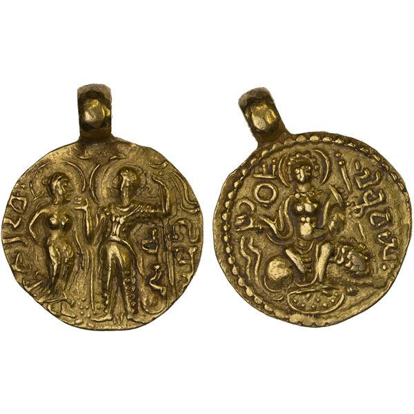 GUPTA: Chandragupta I, 319-343, AV dinar (stater) (8.39g), XF