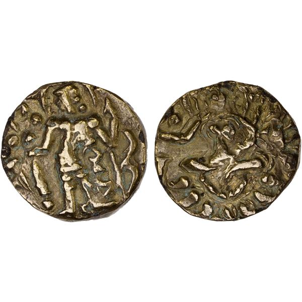 GUPTA: Chandragupta II, 383-412, AR dinar (8.89g), VF