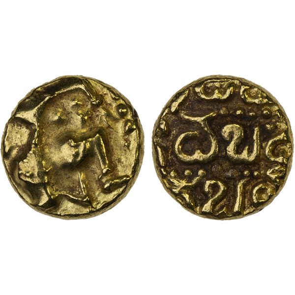 CHALUKYAS OF KALYANA: Somesvara, ca. 1181-1189, AV pagoda (3.53g), XF