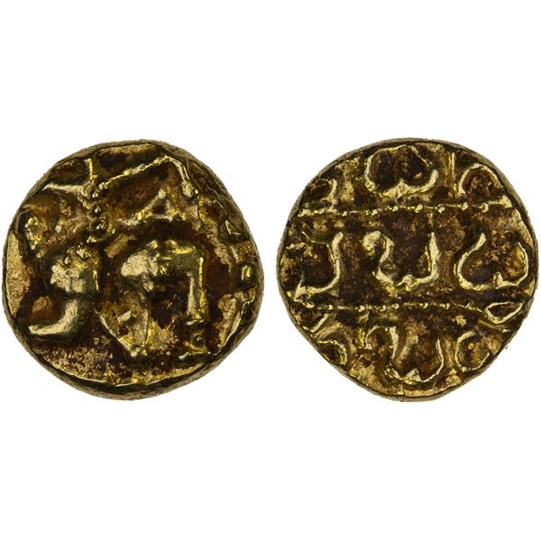 CHALUKYAS OF KALYANA: Somesvara, ca. 1181-1189, AV pagoda (3.56g), XF