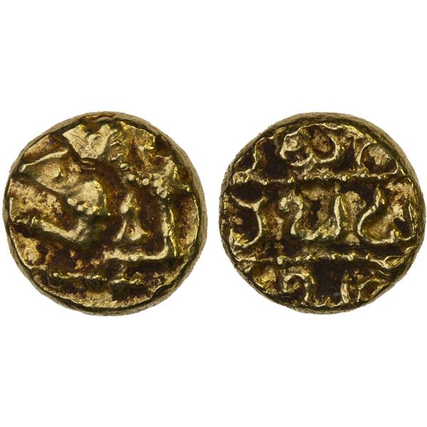 CHALUKYAS OF KALYANA: Somesvara, ca. 1181-1189, AV pagoda (3.54g), VF-XF