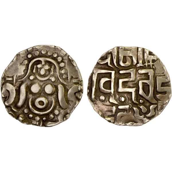 GAHADAVALAS OF KANAUJ: Govinda Chandra, ca. 1114-1154, AV 4-1/2 masha (4.03g), VF-XF