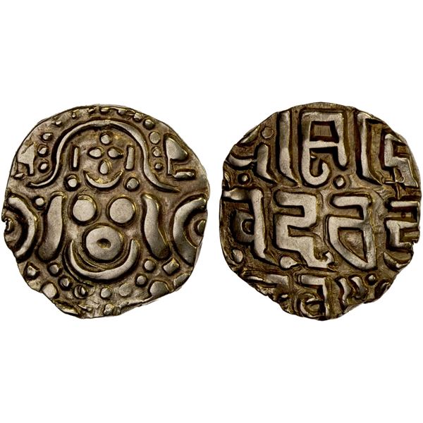 GAHADAVALAS OF KANAUJ: Govinda Chandra, ca. 1114-1154, AV 4-1/2 masha (4.33g), VF-XF
