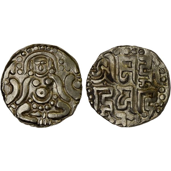 KALACHURIS OF TRIPURI: Gangeya Deva, ca. 1015-1040, AV 4-1/2 masha (4.33g), XF
