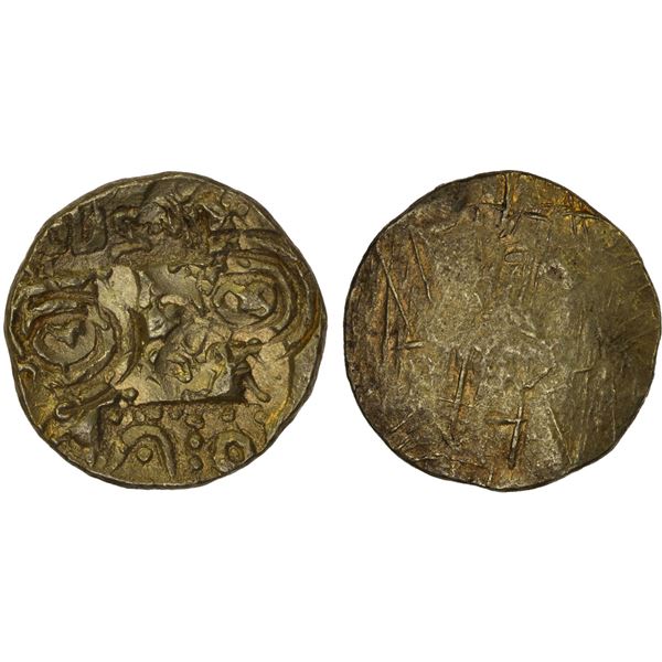 NELLORE: Bhujabala, 13th century, AV pagoda (3.46g), XF