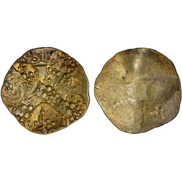 NELLORE: Bhujabala, 13th century, AV pagoda (3.51g), XF