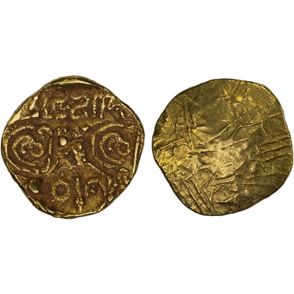 NELLORE: Bhujabala, 13th century, AV pagoda (3.50g), XF