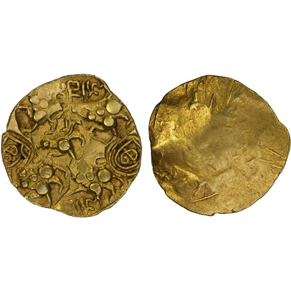 NELLORE: Telegu Chodas, 13th century, AV pagoda (3.86g), choice XF