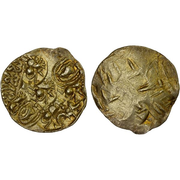 NELLORE: Unknown ruler, 13th century, AV pagoda (3.50g), XF