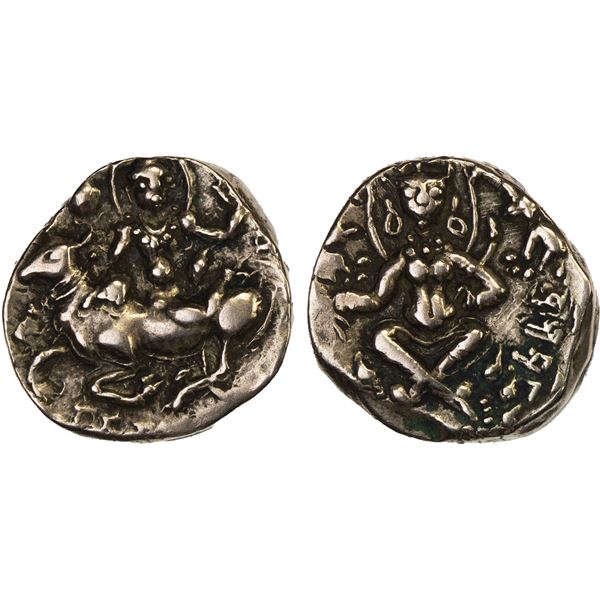 SASANKA DYNASTY: Sasanka, ca. 600-630, slightly debased AV dinar (9.09g), choice VF