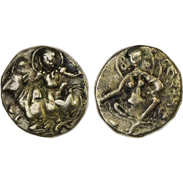 SASANKA DYNASTY: Sasanka, ca. 600-630, debased AV dinar (8.58g), VF