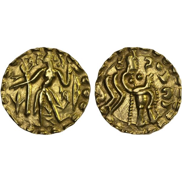 SAMATATA: Rata dynasty, Sridharana, ca. 663-675, AV dinar (5.70g), choice XF