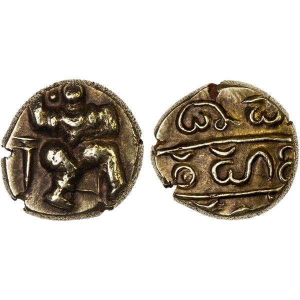 VIJAYANAGAR: Bukka I, 1354-1377, AV pagoda (3.34g), XF