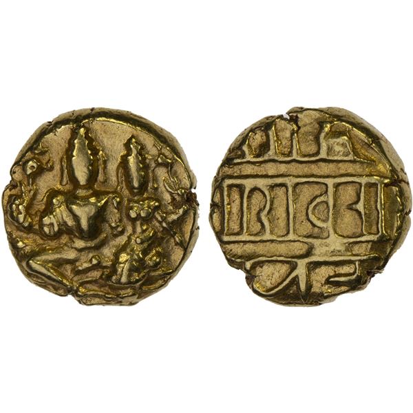 VIJAYANAGAR: Devaraja I, 1406-1422, AV pagoda (3.41g), XF