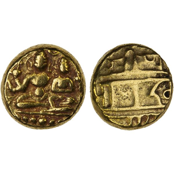 VIJAYANAGAR: Devaraja I, 1406-1422, AV pagoda (3.41g), VF-XF