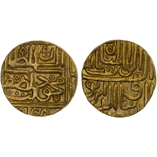 GUJARAT: Mahmud III, 1537-1553, AV tanka (11.99g), NM, AH948, choice XF-AU