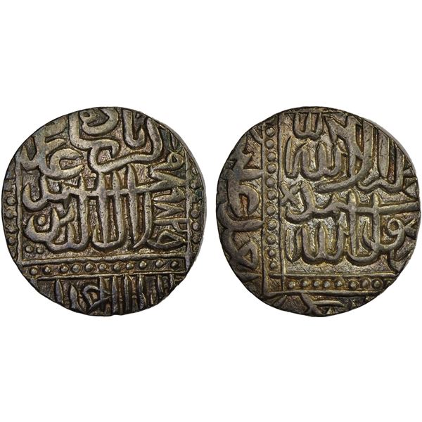 MUGHAL: Akbar I, 1556-1605, AR 1/2 rupee (5.57g), Ahmadabad, AH982, XF