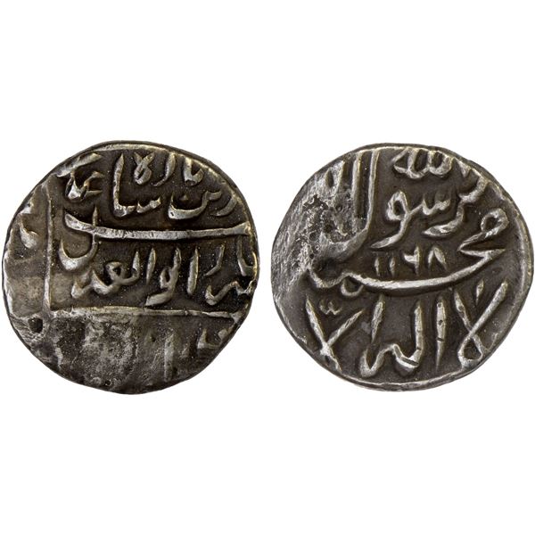 MUGHAL: Alamgir II, 1754-1759, AR 1/8 rupee (1.33g) (Shahjahanabad), AH1168, VF