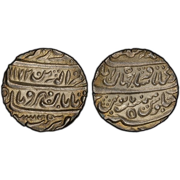 MUGHAL: Alamgir II, 1754-1759, AR rupee (11.42g), Shahjahanabad, AH1172 year 5, PCGS MS64
