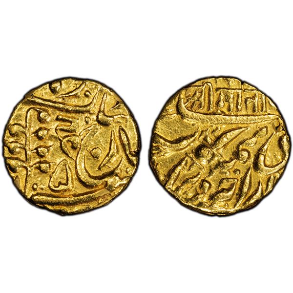 JODHPUR: Sumer Singh, 1911-1918, AV mohur, DM, PCGS AU details